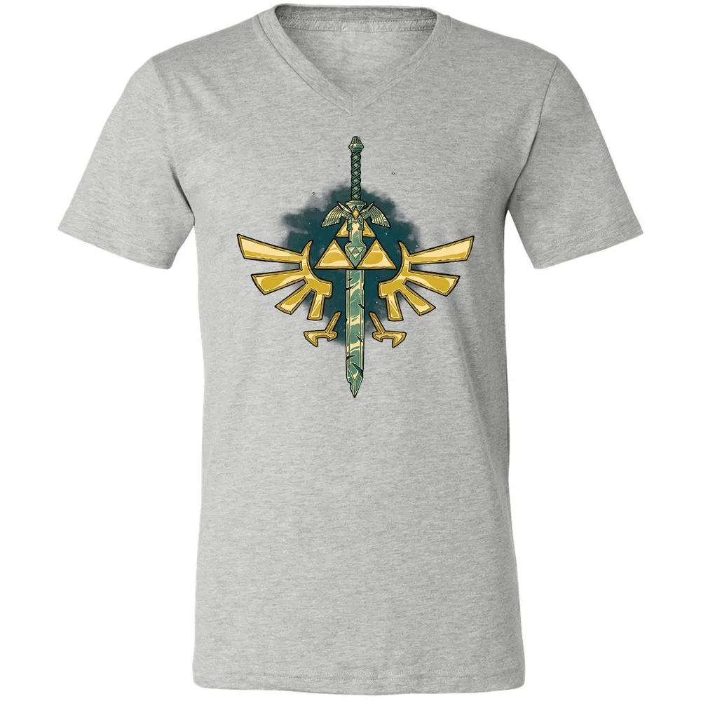 Unisex V-Neck T-Shirt - JHB2CGC4 - Athletic Heather - 7