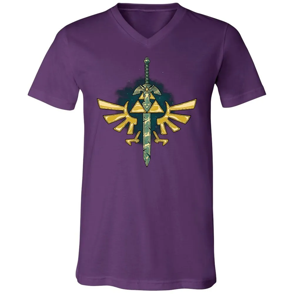 Unisex V-Neck T-Shirt - JHB2CGC4 - Team Purple - 9