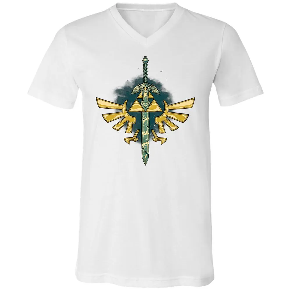 Unisex V-Neck T-Shirt - JHB2CGC4 - White - 5