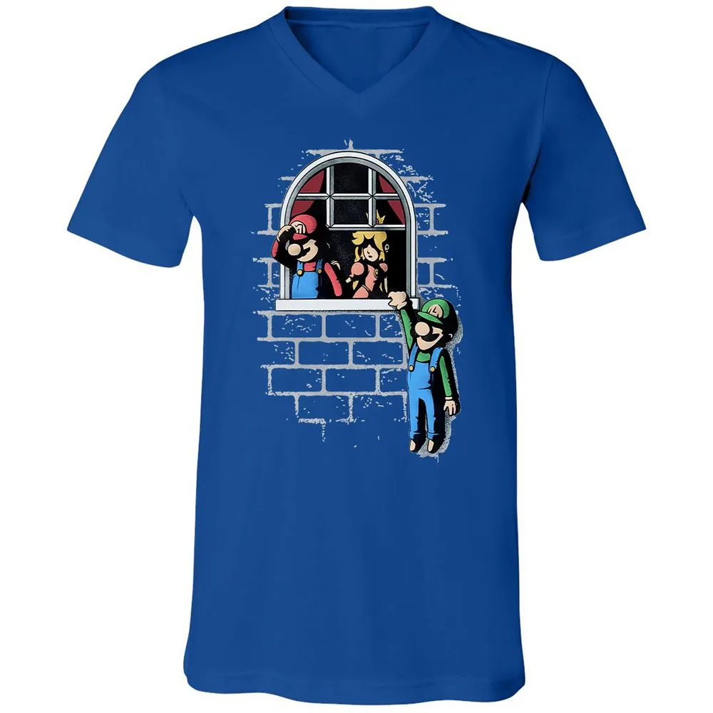 Unisex V-Neck T-Shirt - CBV7YKQQ - True Royal - 4