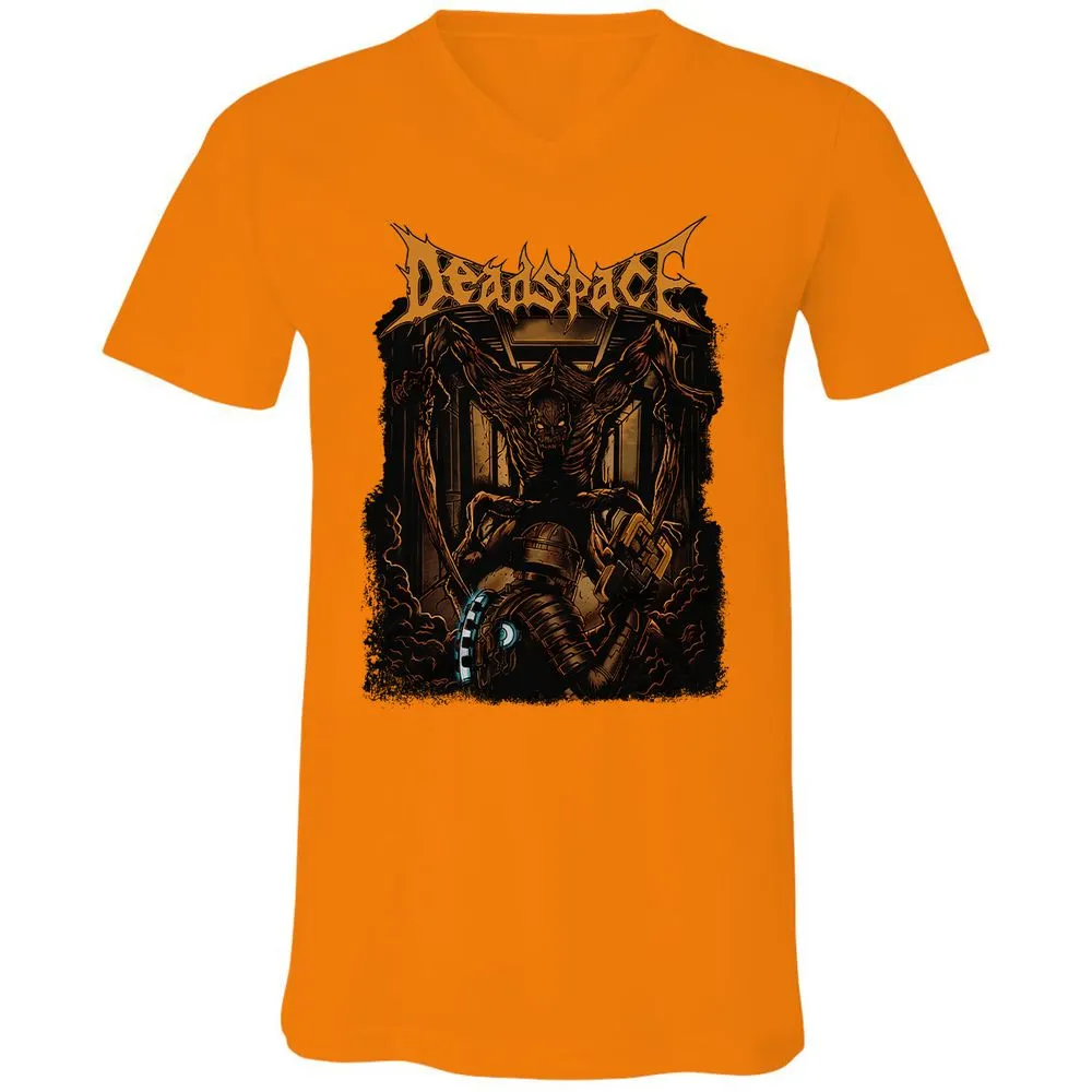 Unisex V-Neck T-Shirt - VZ4WFMSK - Orange - 11
