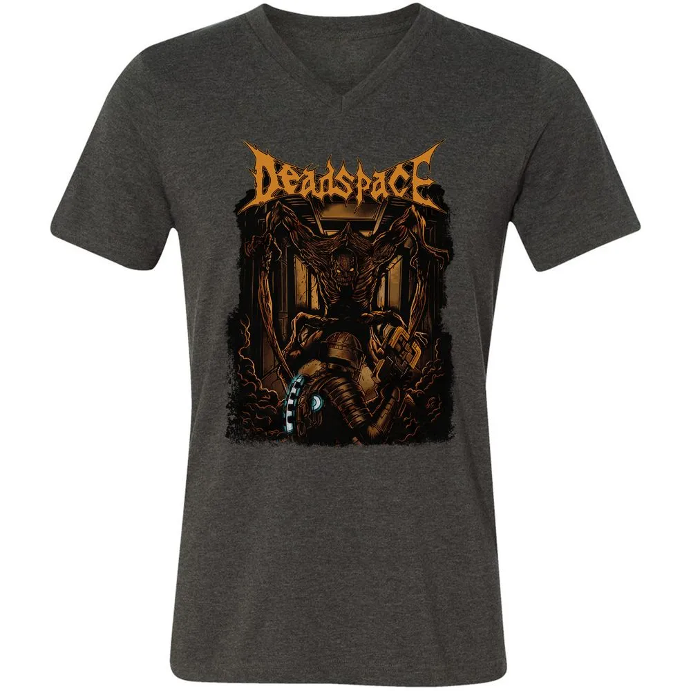 Unisex V-Neck T-Shirt - VZ4WFMSK - Dark Grey Heather - 8