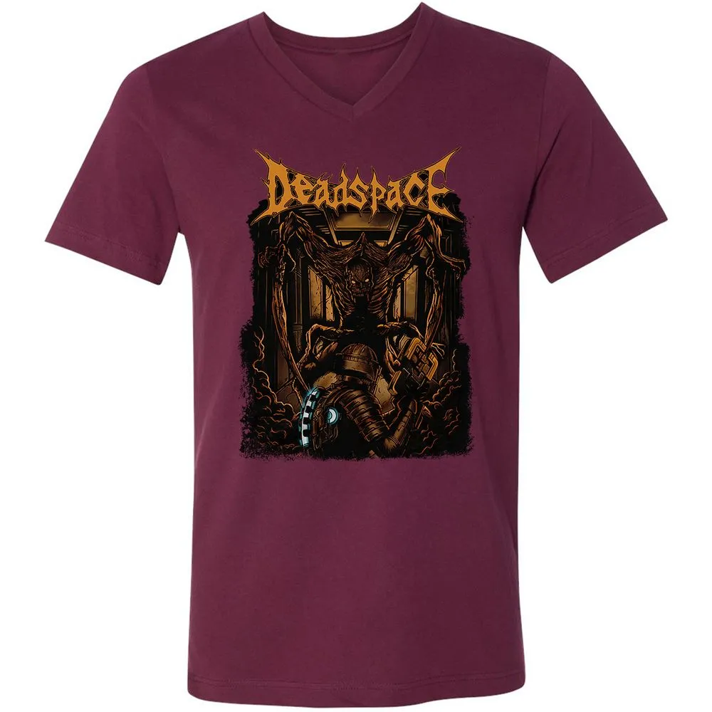 Unisex V-Neck T-Shirt - VZ4WFMSK - Maroon - 6