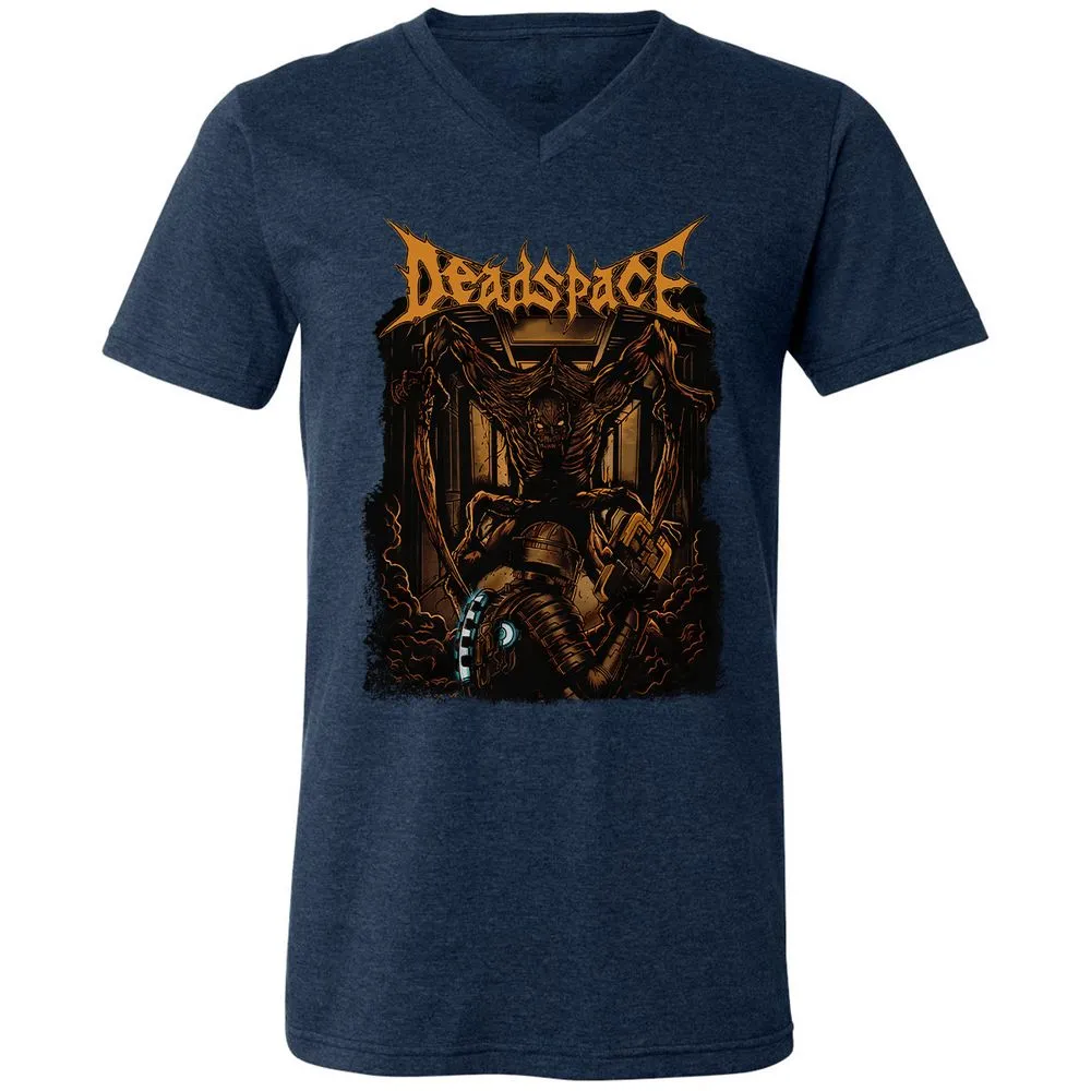 Unisex V-Neck T-Shirt - VZ4WFMSK - Heather Navy - 15