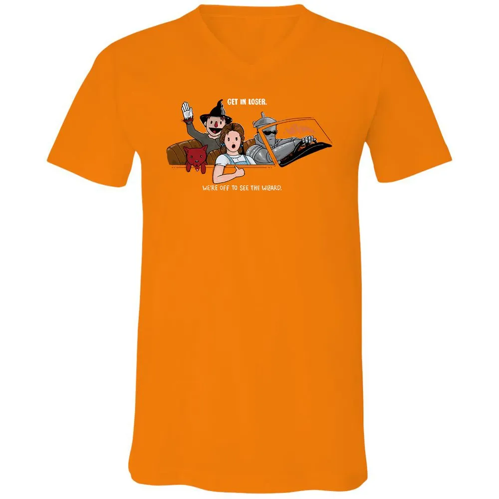 Unisex V-Neck T-Shirt - P6NACQG3 - Orange - 11