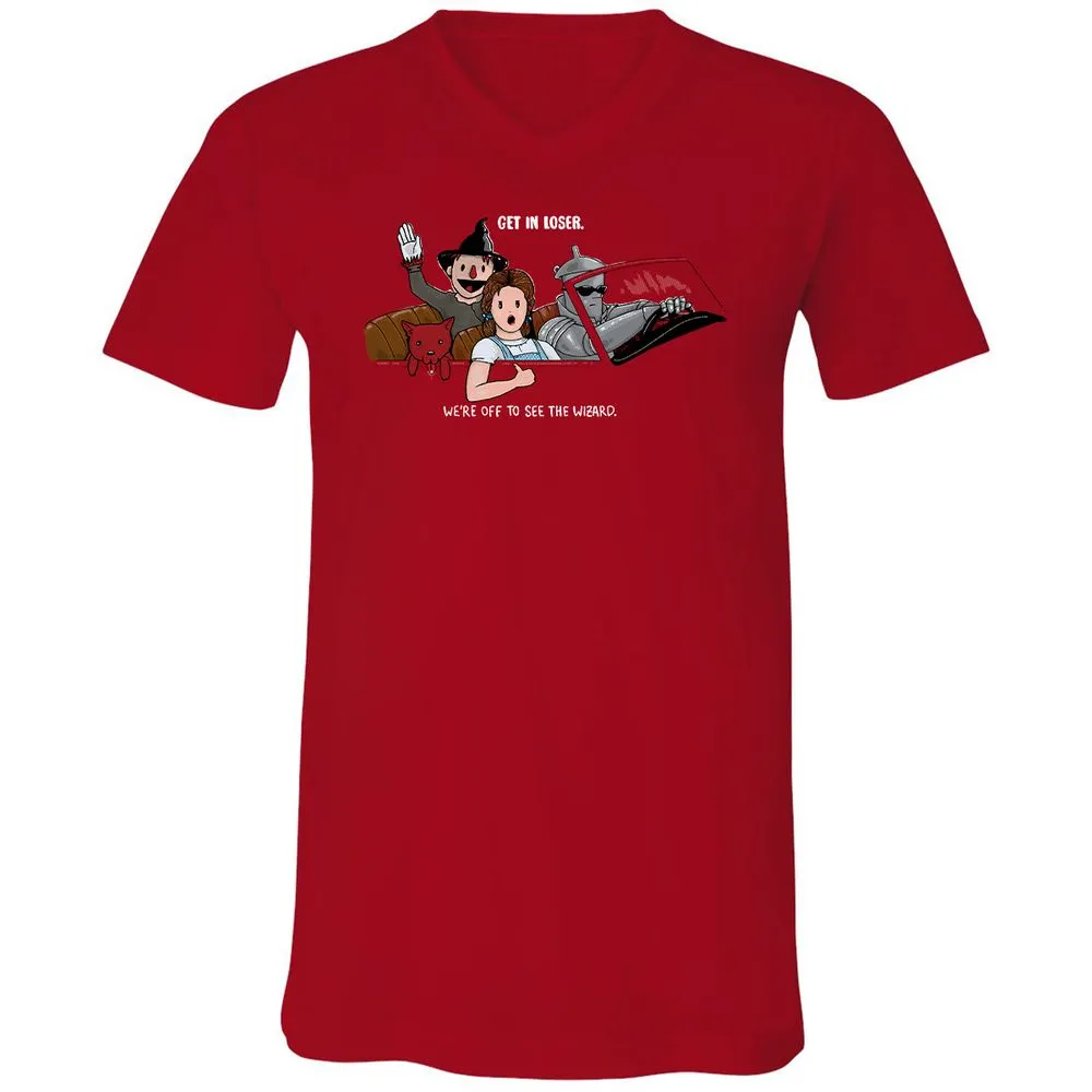 Unisex V-Neck T-Shirt - P6NACQG3 - Red - 3