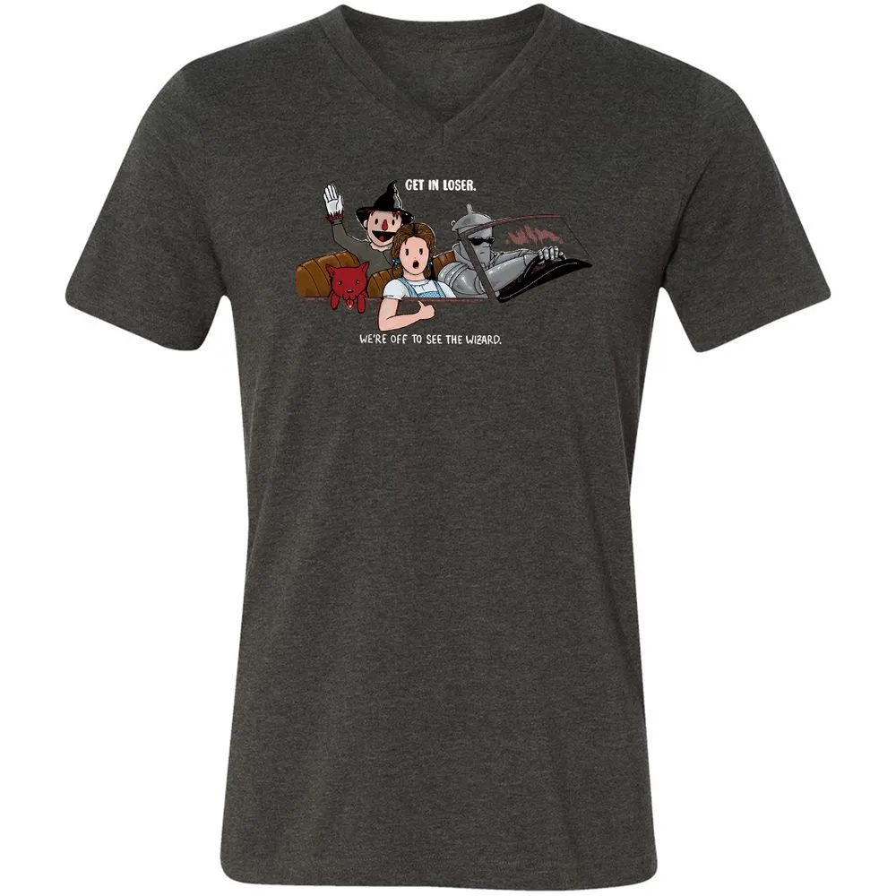Unisex V-Neck T-Shirt - P6NACQG3 - Dark Grey Heather - 8