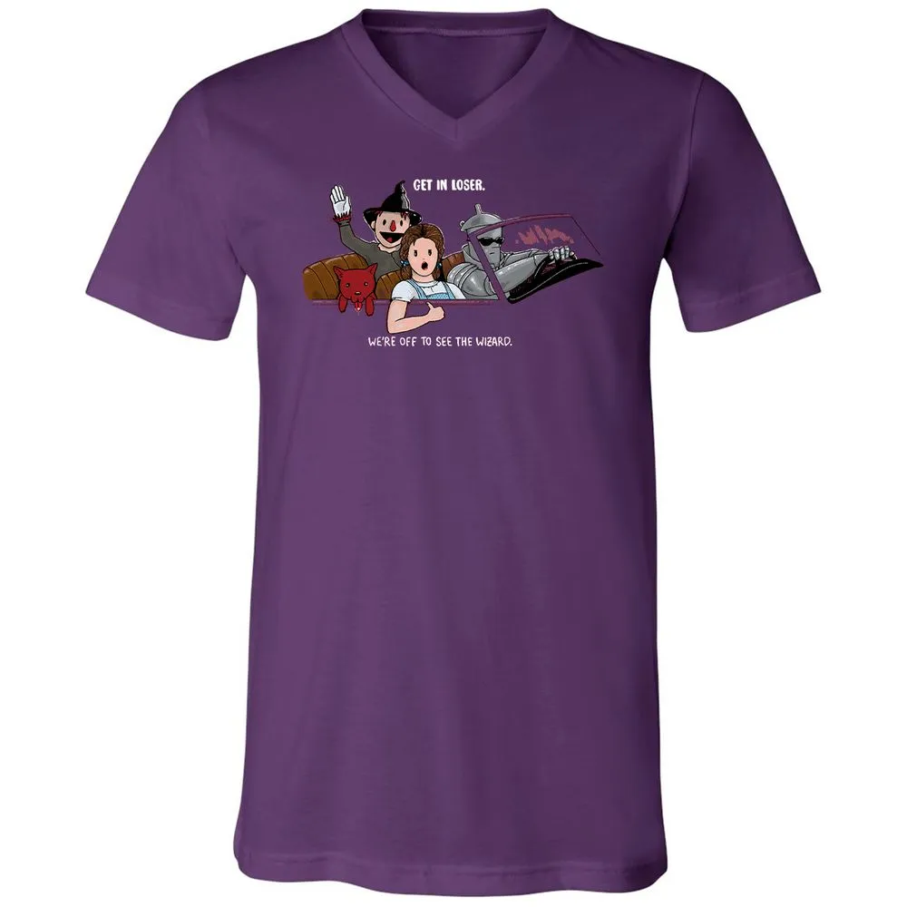 Unisex V-Neck T-Shirt - P6NACQG3 - Team Purple - 9