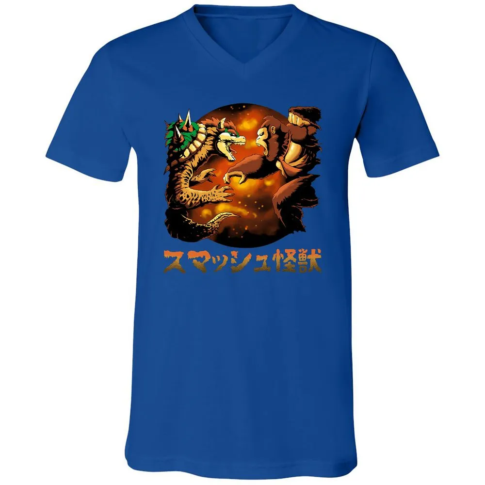 Unisex V-Neck T-Shirt - MBAPDAXG - True Royal - 4