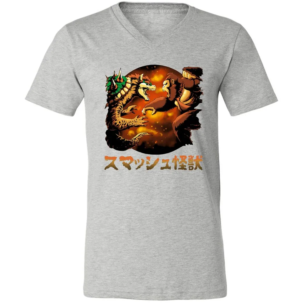 Unisex V-Neck T-Shirt - MBAPDAXG - Athletic Heather - 7
