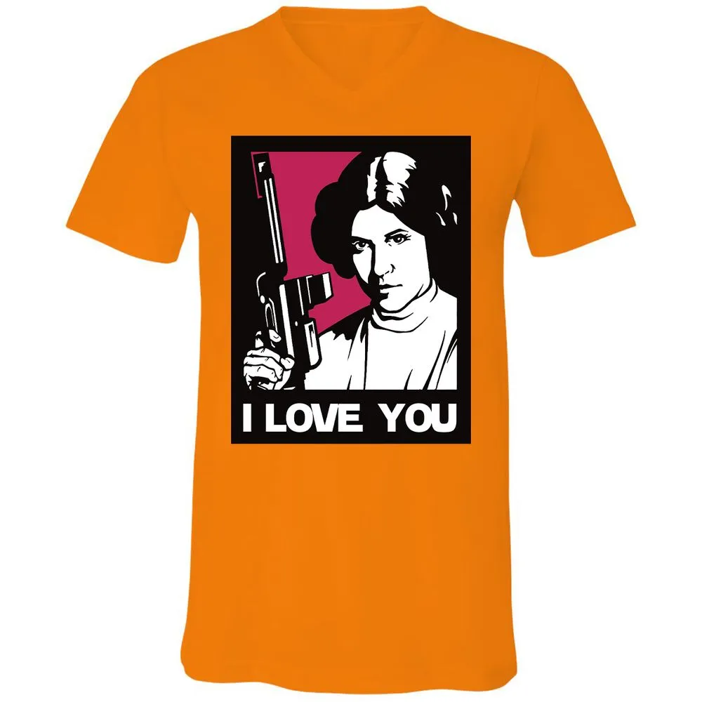 Unisex V-Neck T-Shirt - USLZ2UDJ - Orange - 11