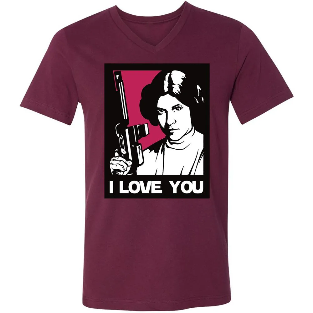 Unisex V-Neck T-Shirt - USLZ2UDJ - Maroon - 6