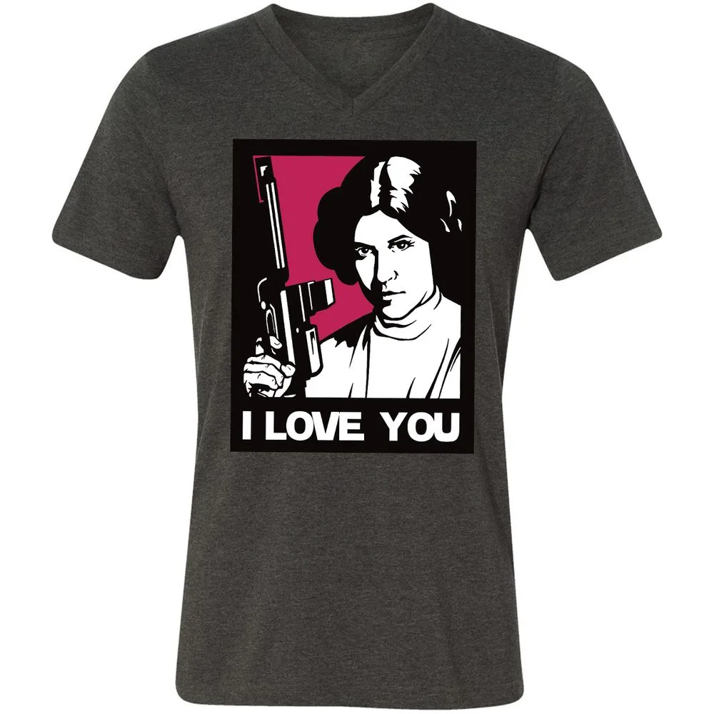 Unisex V-Neck T-Shirt - USLZ2UDJ - Dark Grey Heather - 8
