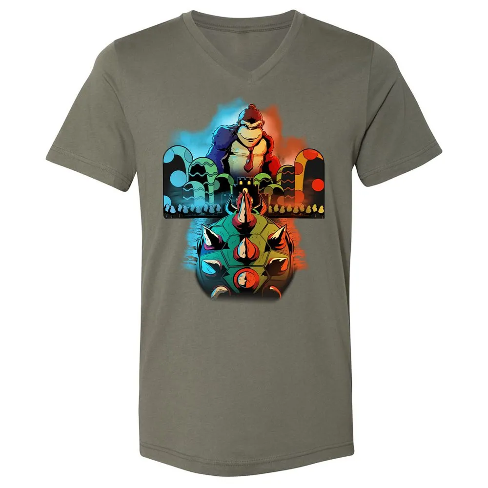 Unisex V-Neck T-Shirt - TJYT7E5V - Military Green - 10