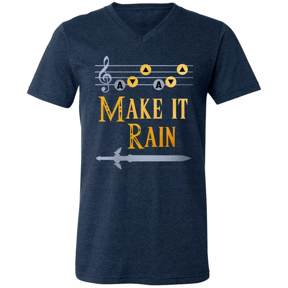 Unisex V-Neck T-Shirt - GUAAW99B - Heather Navy - 15