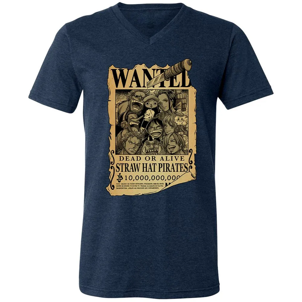 Unisex V-Neck T-Shirt - 1J4L674A - Heather Navy - 15