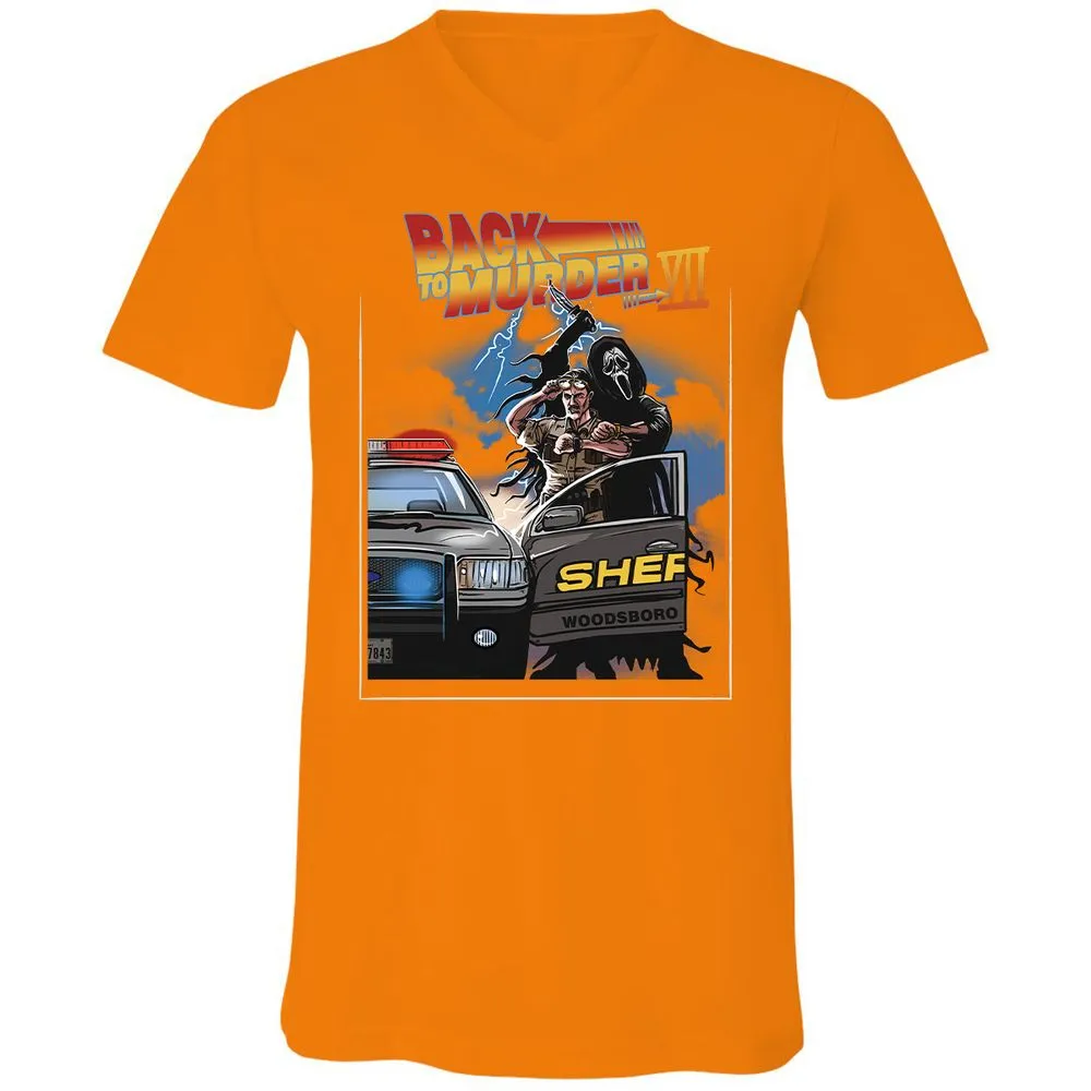 Unisex V-Neck T-Shirt - 7LE4TGQF - Orange - 11