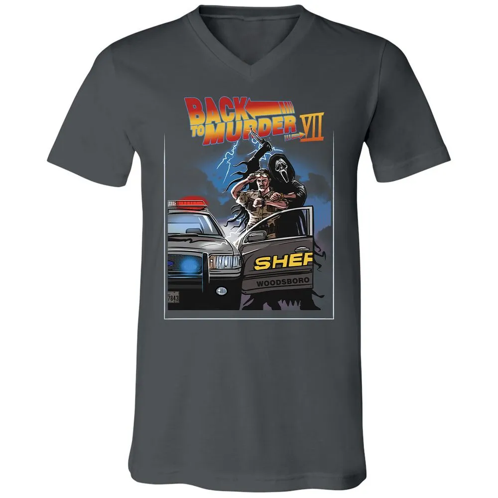 Unisex V-Neck T-Shirt - 7LE4TGQF - Asphalt - 12