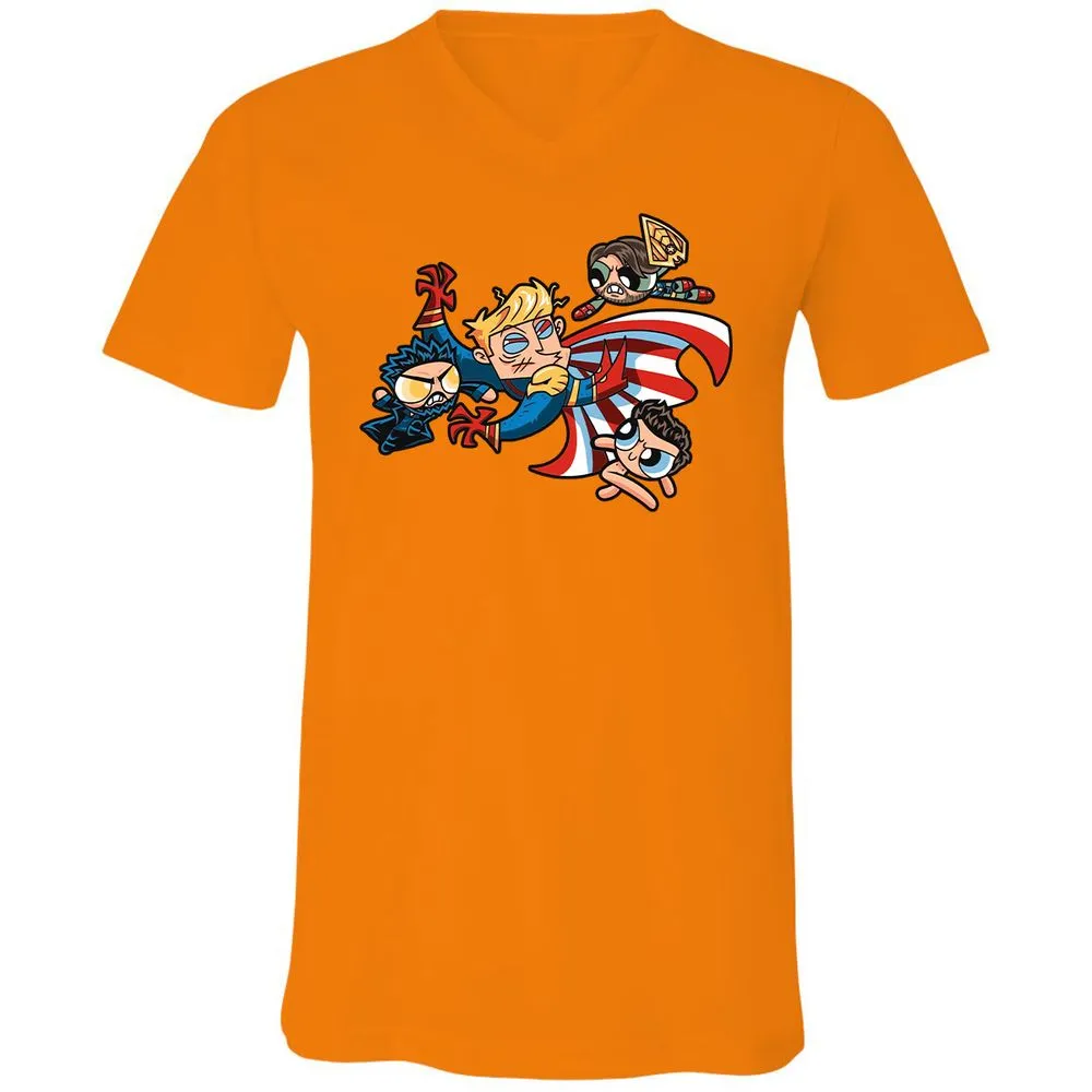Unisex V-Neck T-Shirt - BUDU6RFA - Orange - 11