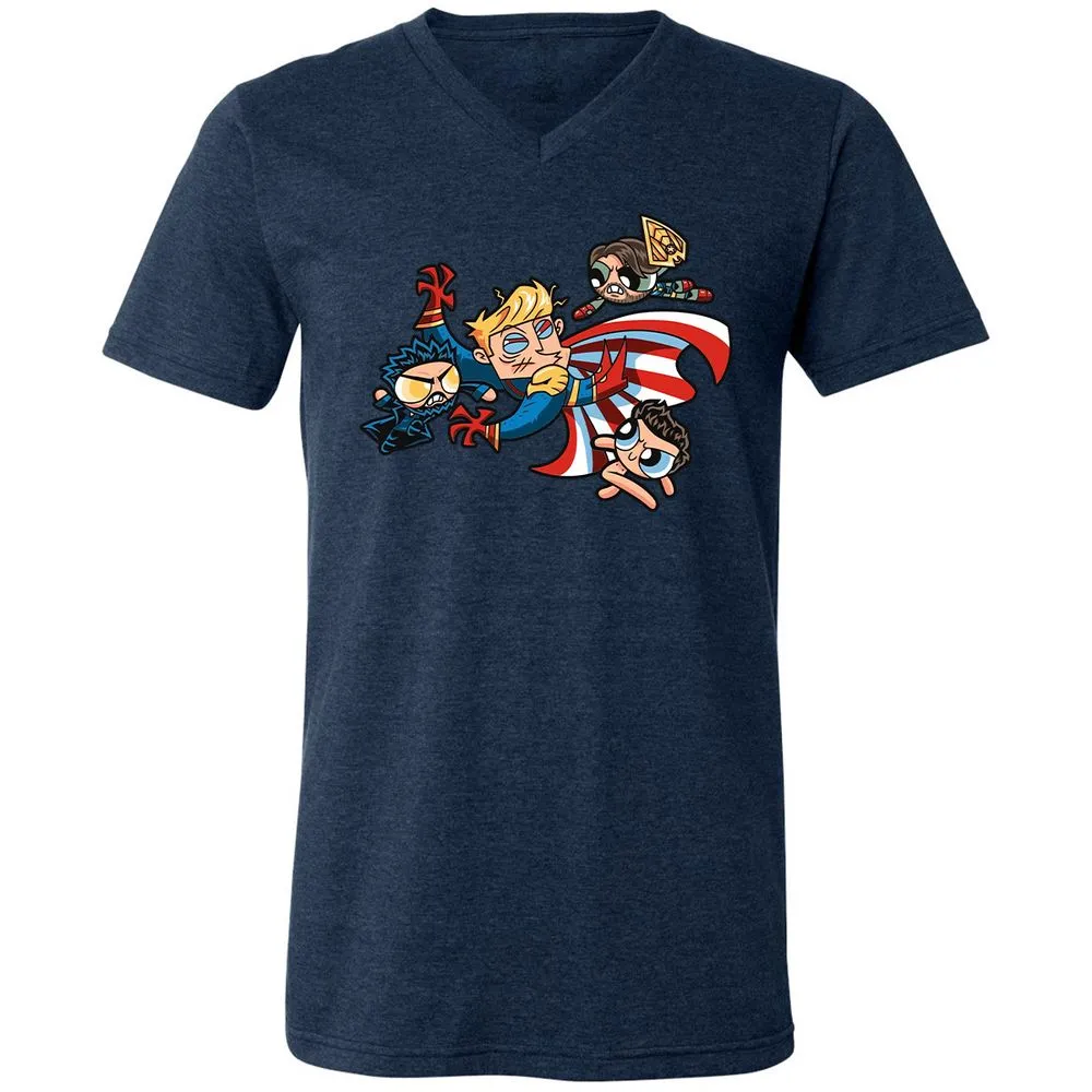 Unisex V-Neck T-Shirt - BUDU6RFA - Heather Navy - 15