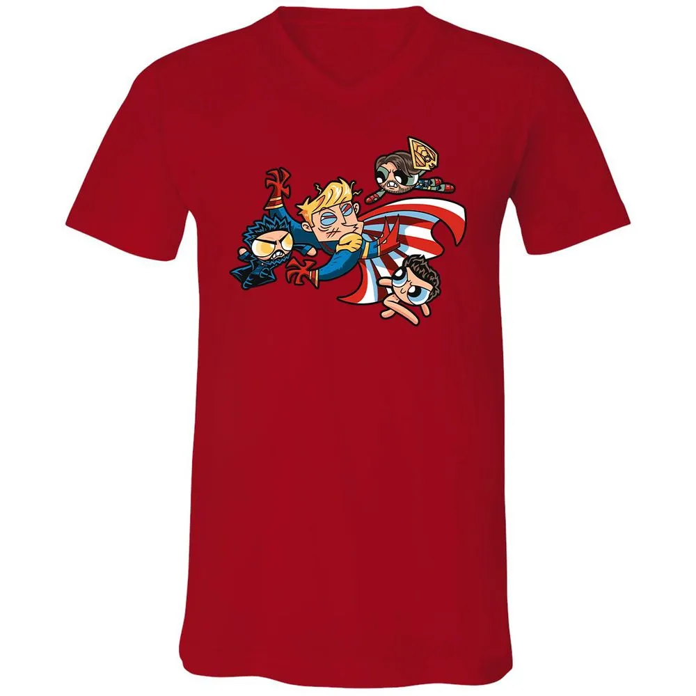 Unisex V-Neck T-Shirt - BUDU6RFA - Red - 3