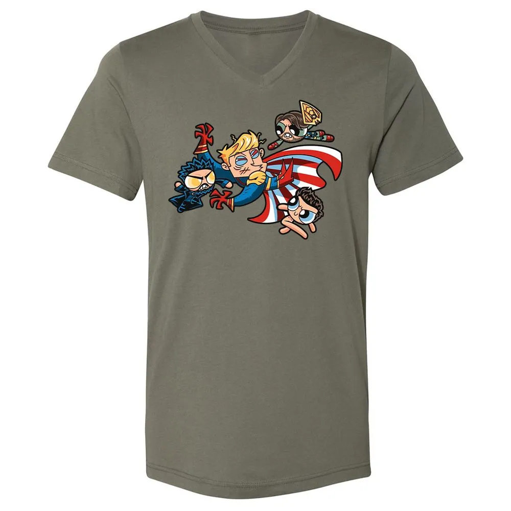 Unisex V-Neck T-Shirt - BUDU6RFA - Military Green - 10