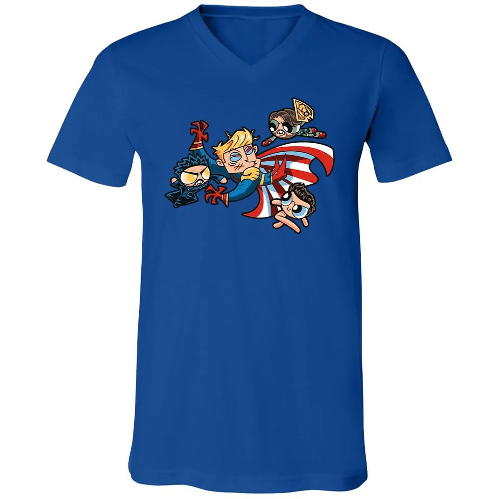 Unisex V-Neck T-Shirt - BUDU6RFA - True Royal - 4
