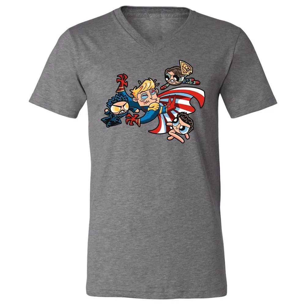 Unisex V-Neck T-Shirt - BUDU6RFA - Deep Heather - 13
