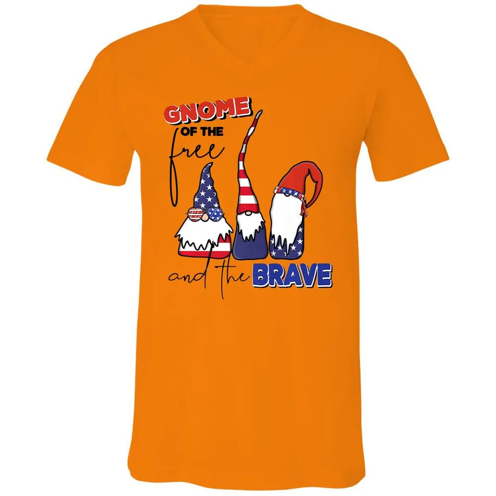 Unisex V-Neck T-Shirt - K89GRAUJ - Orange - 11