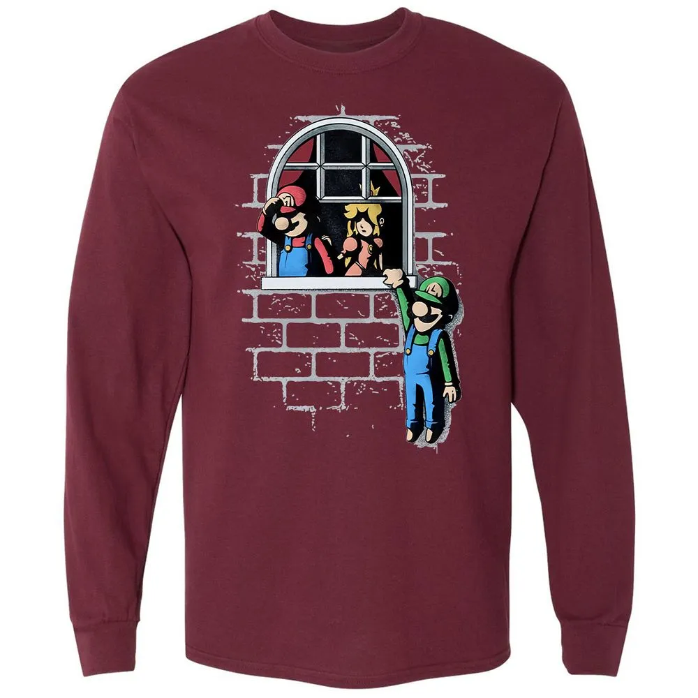 Long Sleeve T-Shirt - V5WH1QD8 - Maroon - 11