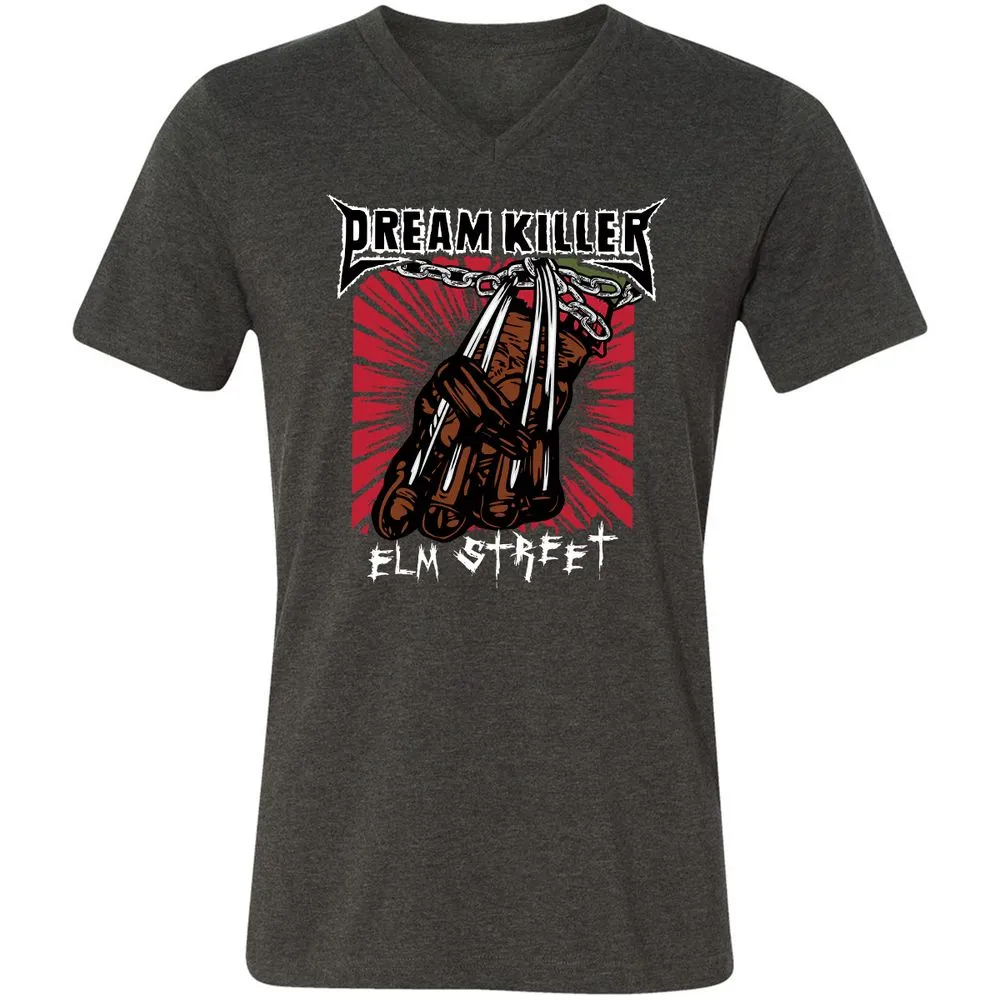 Unisex V-Neck T-Shirt - QSZ7NX4T - Dark Grey Heather - 8
