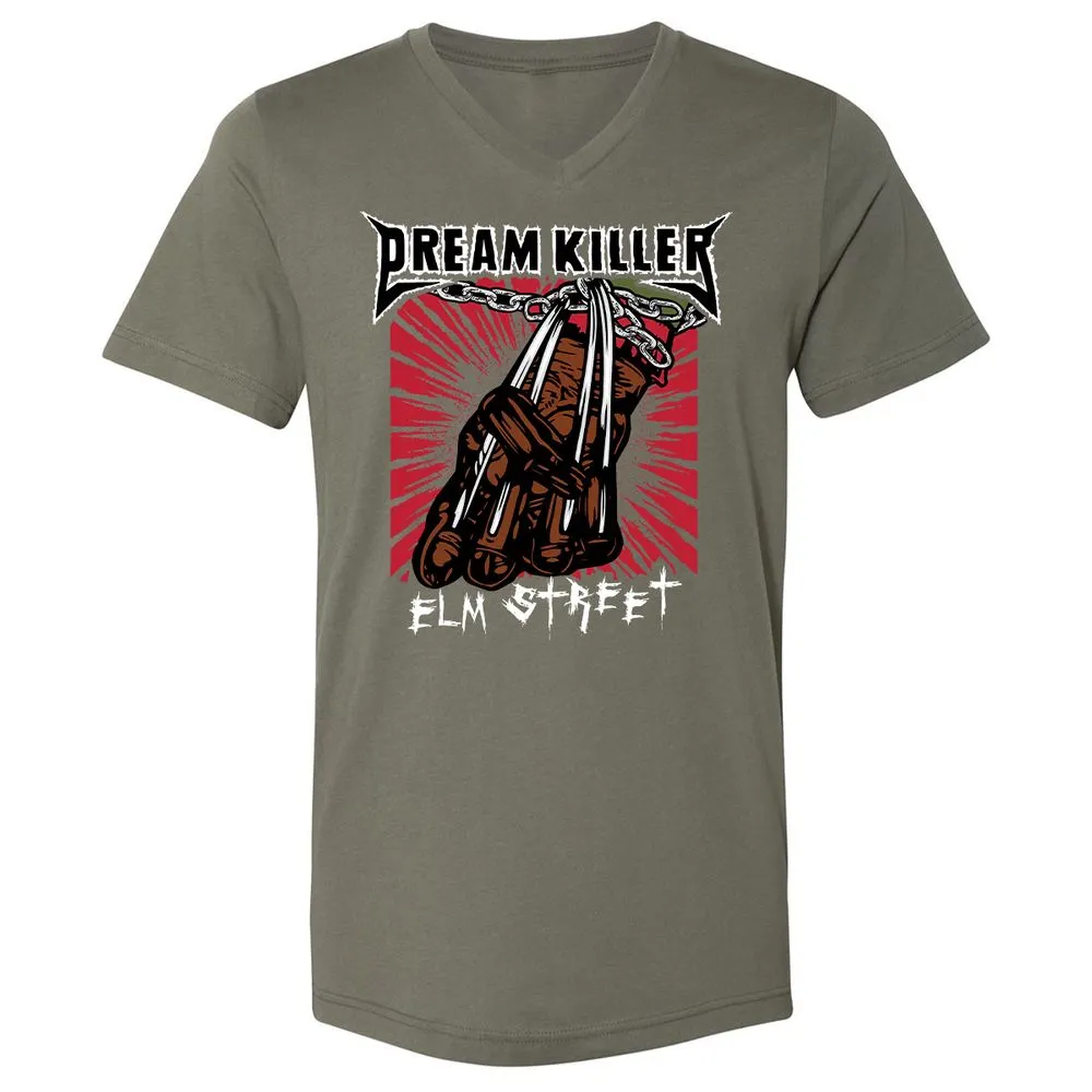 Unisex V-Neck T-Shirt - QSZ7NX4T - Military Green - 10
