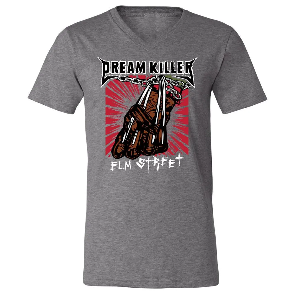 Unisex V-Neck T-Shirt - QSZ7NX4T - Deep Heather - 13