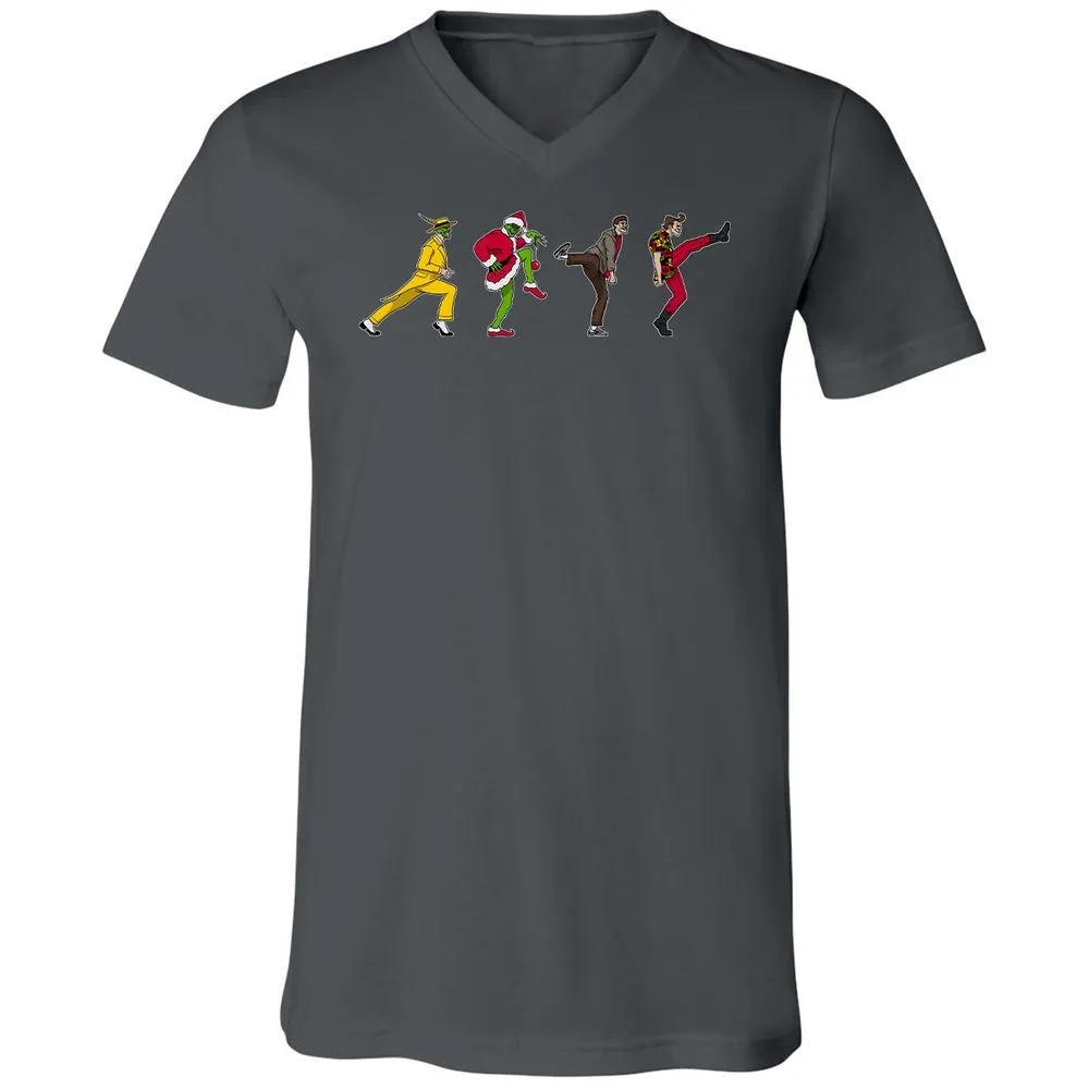 Unisex V-Neck T-Shirt - 8WZADCNJ - Asphalt - 12