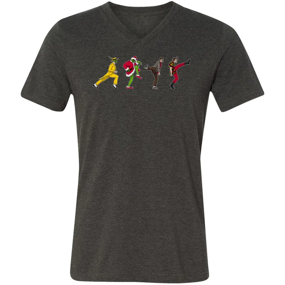Unisex V-Neck T-Shirt - 8WZADCNJ - Dark Grey Heather - 8