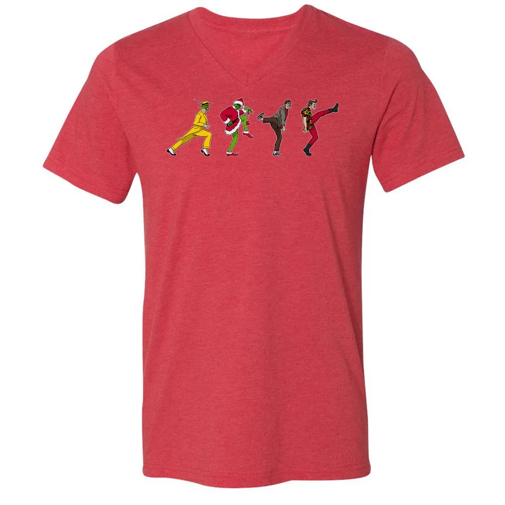 Unisex V-Neck T-Shirt - 8WZADCNJ - Heather Red - 16