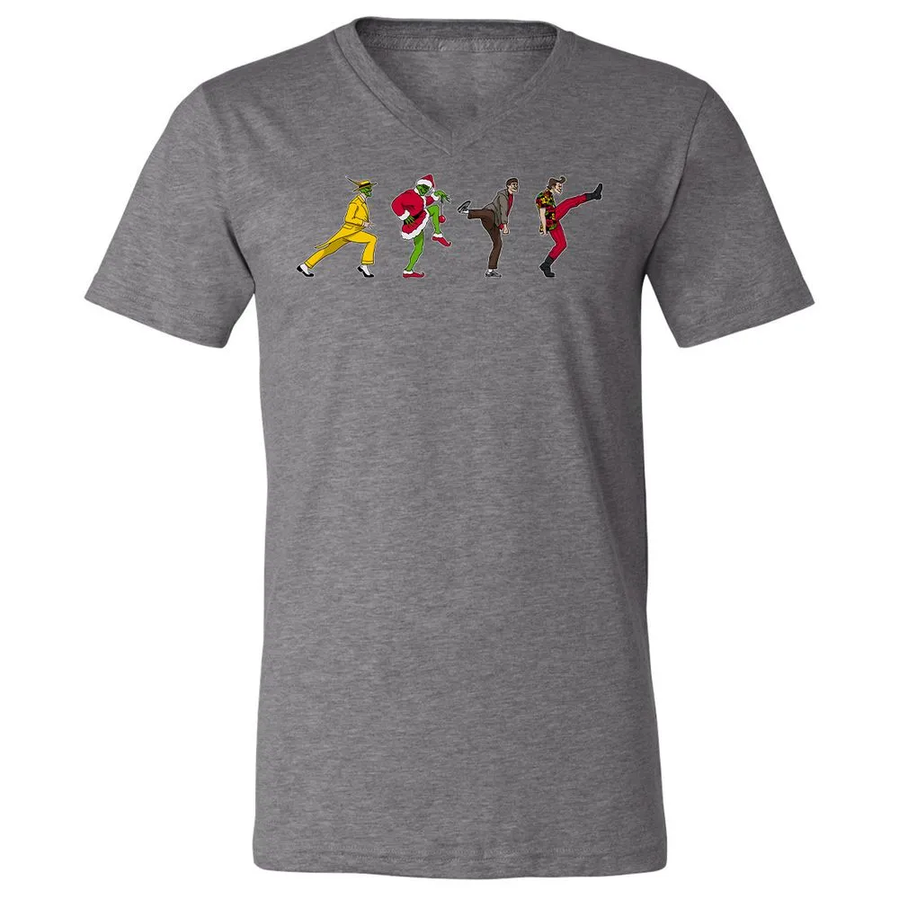 Unisex V-Neck T-Shirt - 8WZADCNJ - Deep Heather - 13