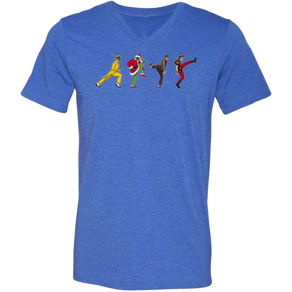 Unisex V-Neck T-Shirt - 8WZADCNJ - Heather True Royal - 14