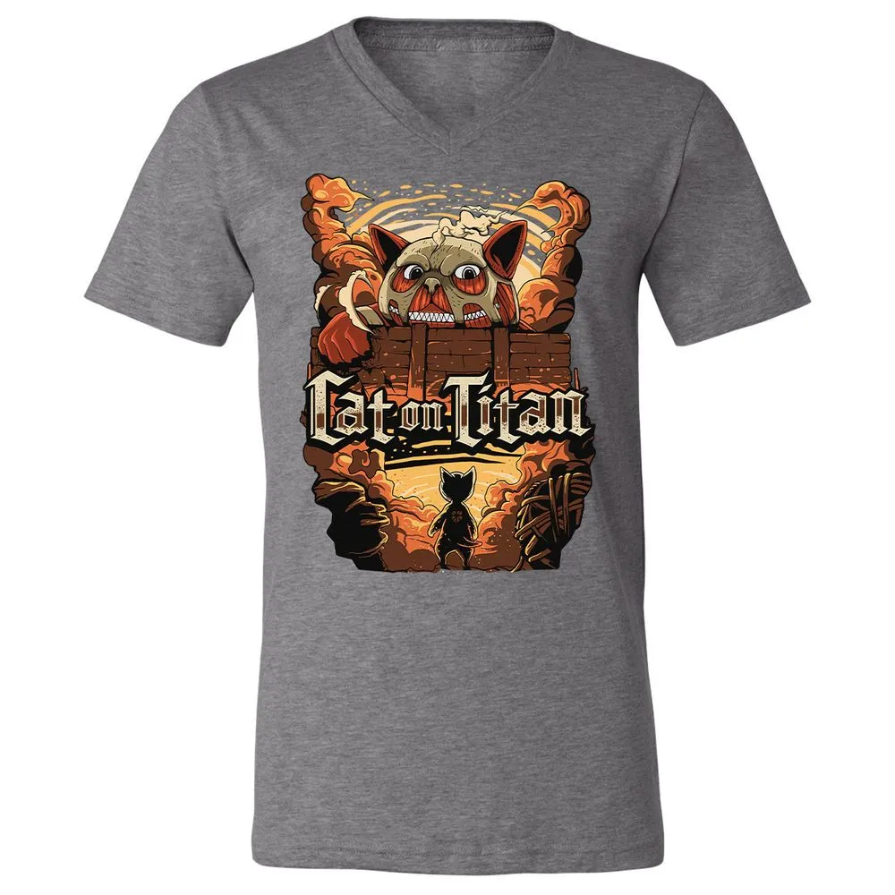 Unisex V-Neck T-Shirt - SJA7X22M - Deep Heather - 13