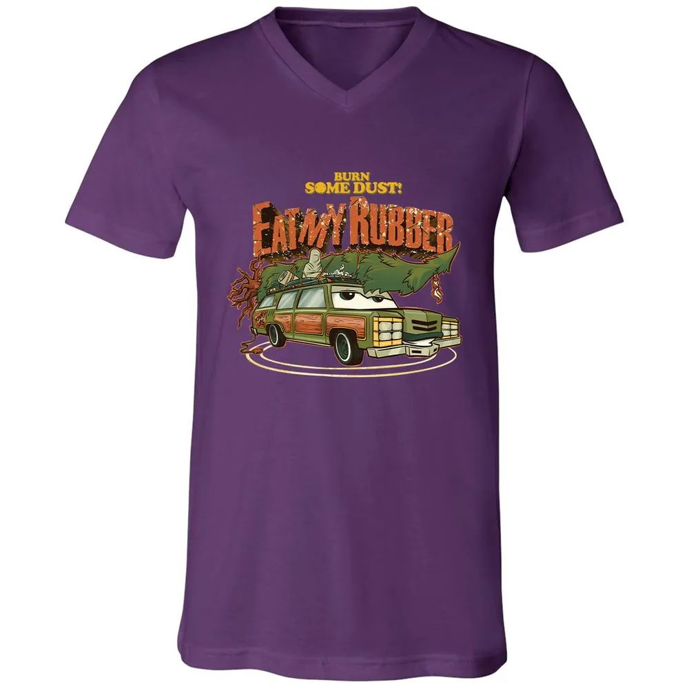 Unisex V-Neck T-Shirt - 7GU7TZKK - Team Purple - 9