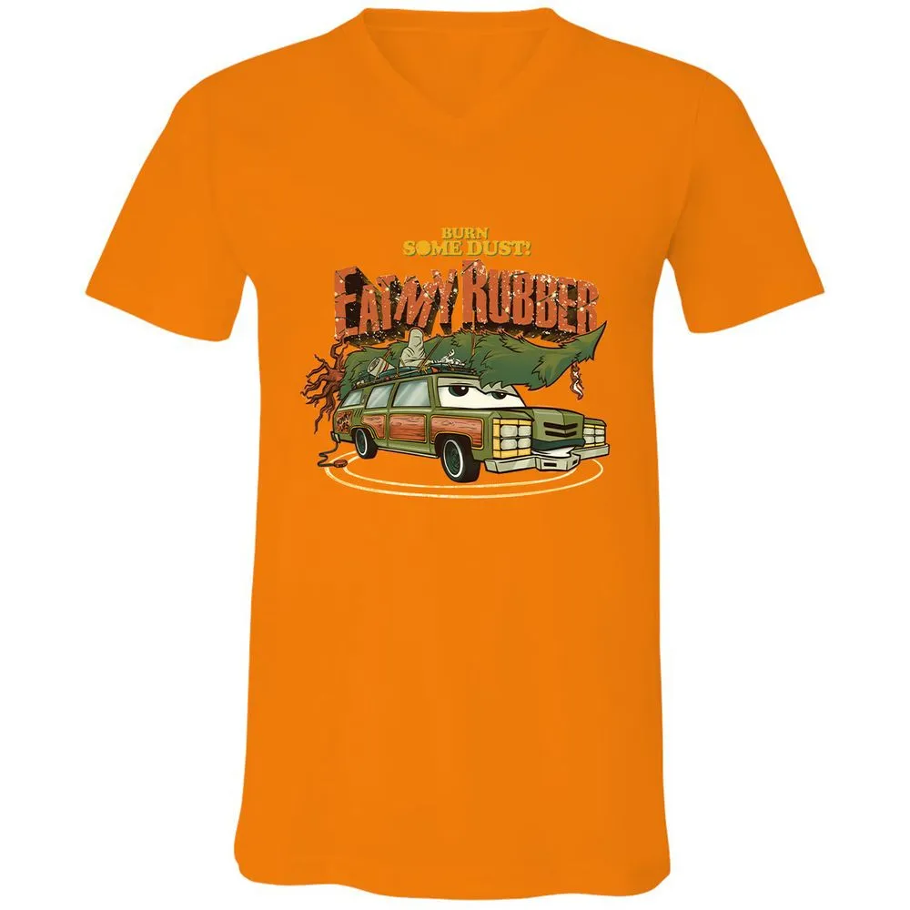 Unisex V-Neck T-Shirt - 7GU7TZKK - Orange - 11