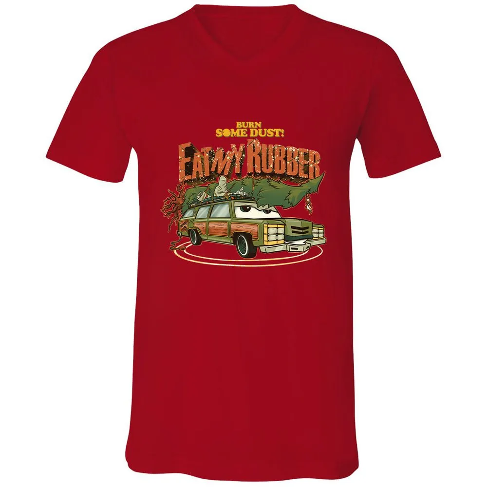 Unisex V-Neck T-Shirt - 7GU7TZKK - Red - 3