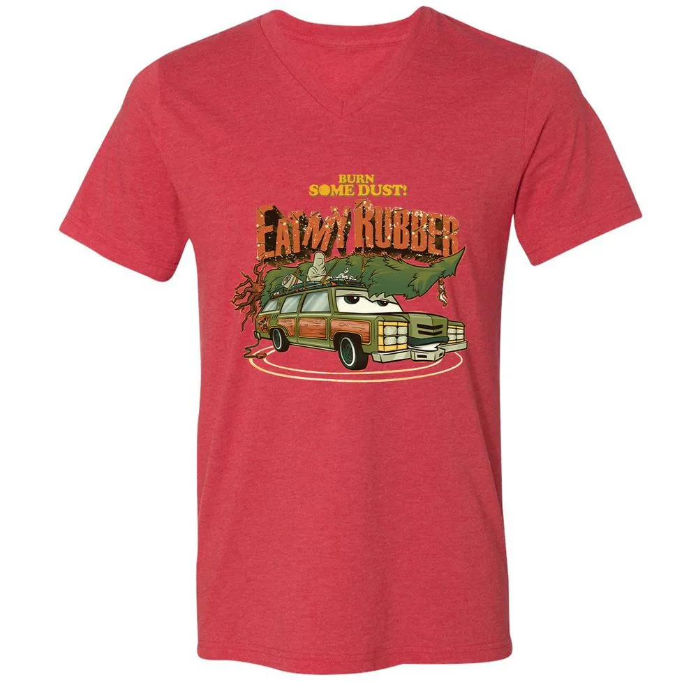 Unisex V-Neck T-Shirt - 7GU7TZKK - Heather Red - 16