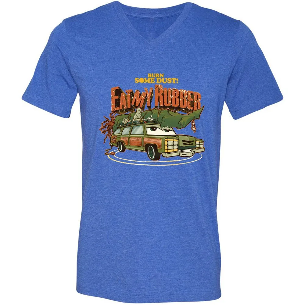 Unisex V-Neck T-Shirt - 7GU7TZKK - Heather True Royal - 14