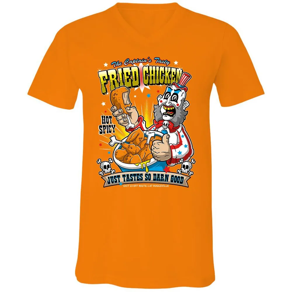 Unisex V-Neck T-Shirt - AFTCLY4Q - Orange - 11