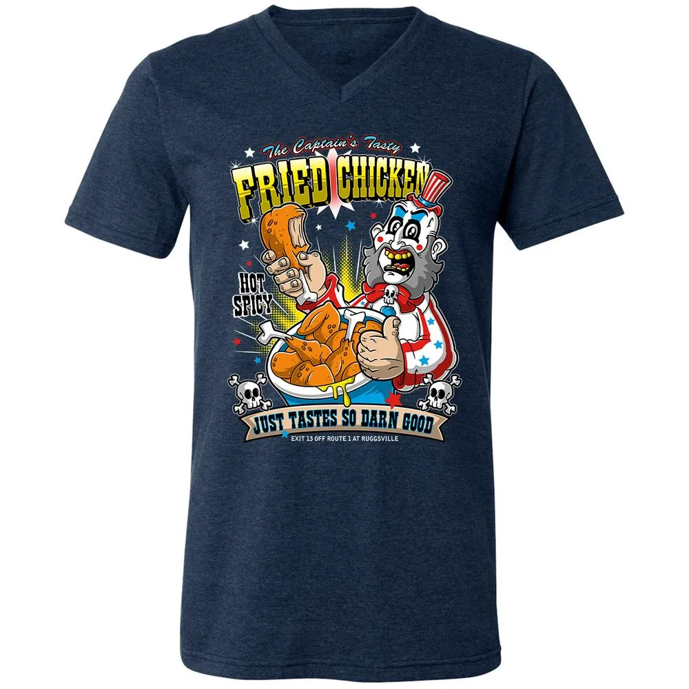 Unisex V-Neck T-Shirt - AFTCLY4Q - Heather Navy - 15
