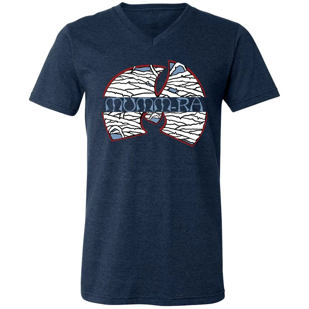 Unisex V-Neck T-Shirt - 3B8EM4JL - Heather Navy - 15