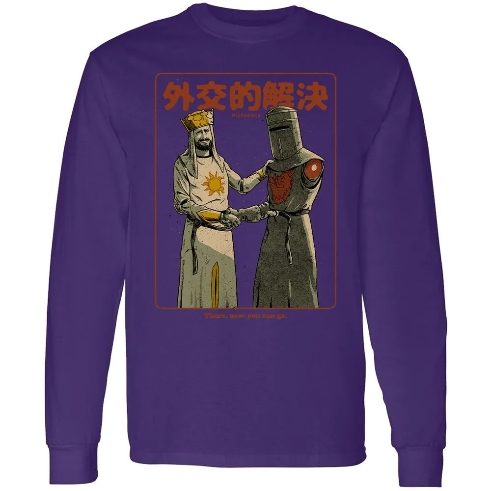 Long Sleeve T-Shirt - Black - Purple - 13