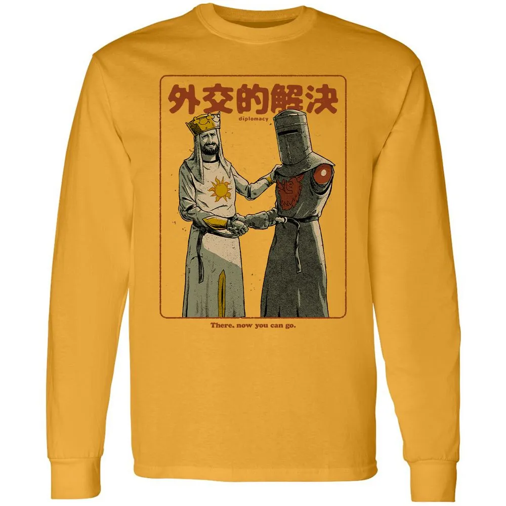 Long Sleeve T-Shirt - Black - Gold - 9