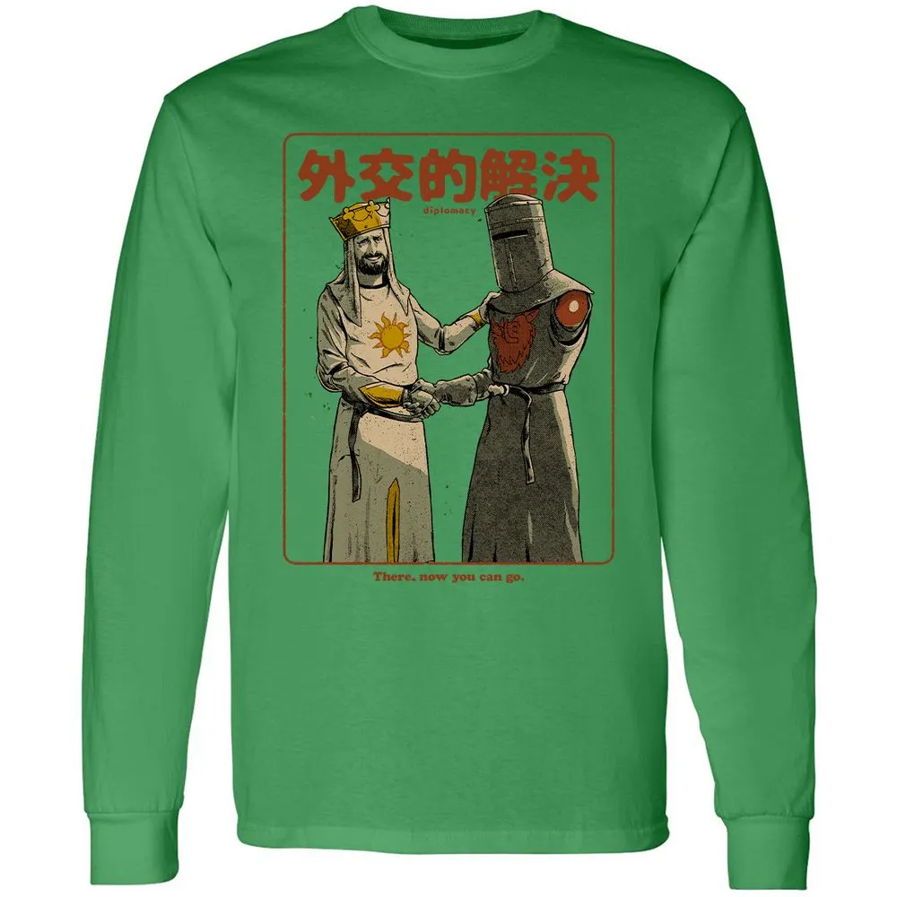 Long Sleeve T-Shirt - Black - Irish Green - 10